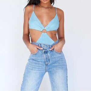 PRINCESS POLLY Blue Adelaide Bodysuit size 6